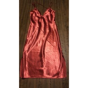 Express rusty pink v-neck dress